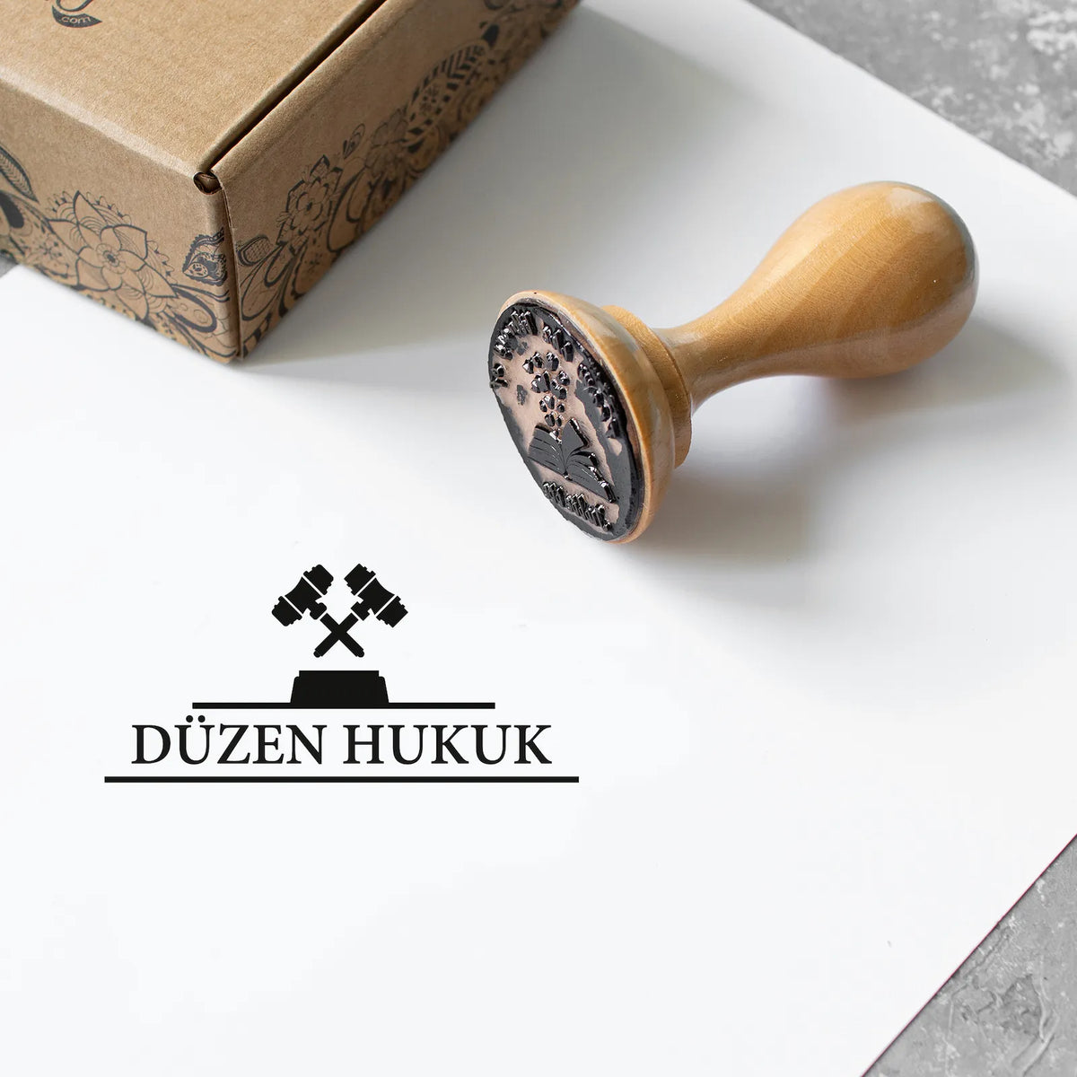 Hakim Tokmağı Motifli Hukukçu Mührü