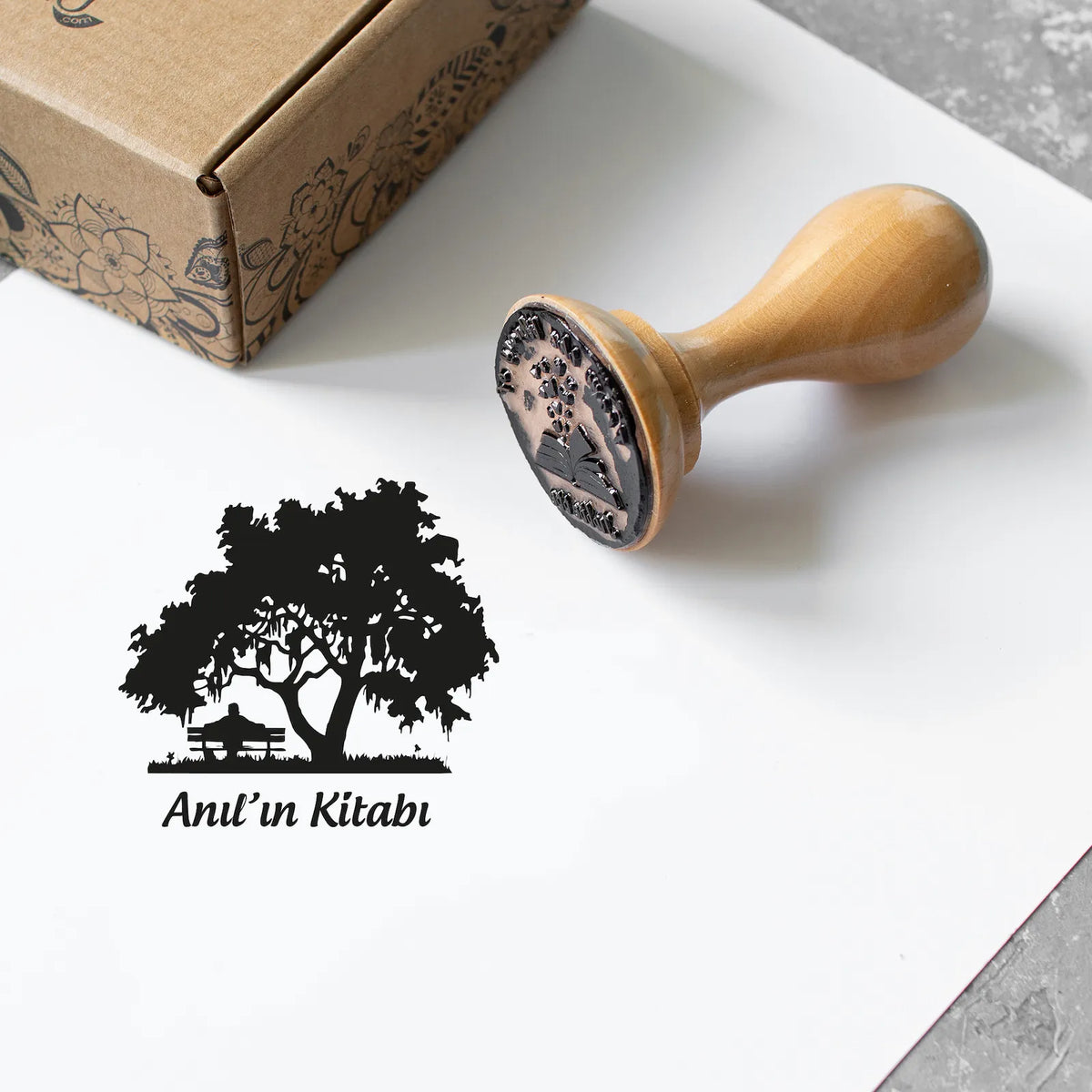 Ağaç ve Bank İsme Özel Damga